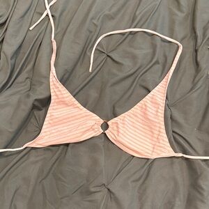 Striped Pink Bikini Top
